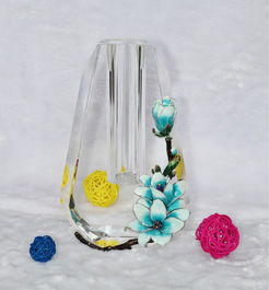 水晶花瓶珐琅彩 新款水晶花瓶 高档家具摆设价格 厂家 图片